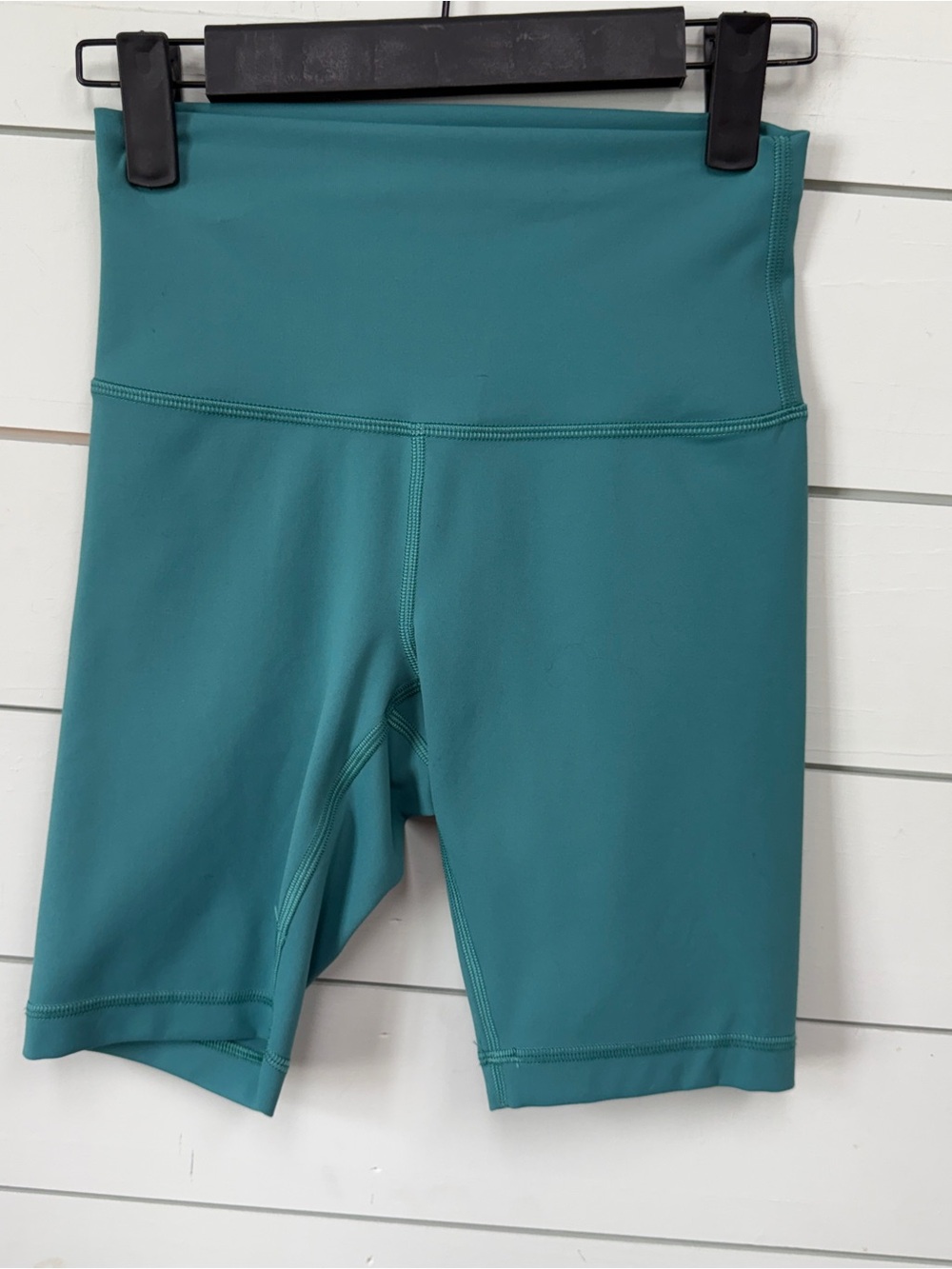 Lululemon wunder train high rise shorts 8" teal lagoon women's size 4